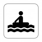 Life raft sign, decals stickers