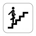 Stairs up sign, decals stickers