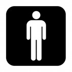 Men toilet sign, decals stickers