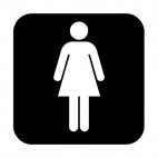 Women toilet sign, decals stickers