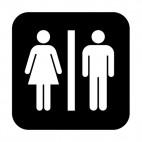 Toilets sign , decals stickers