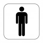 Men toilet sign , decals stickers