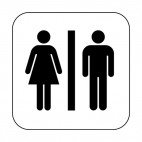 Toilets sign, decals stickers