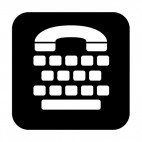 Telephone for visually impaired sign, decals stickers