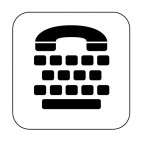 Telephone for visually impaired sign , decals stickers