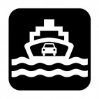 Water transportation sign, decals stickers