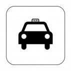 Taxi sign, decals stickers