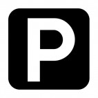 Parking sign, decals stickers