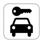 Car rental sign, decals stickers