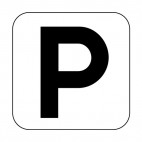 Parking sign, decals stickers