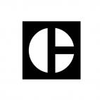 C invert logo, decals stickers