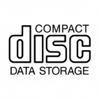Compact disc data storage sign, decals stickers