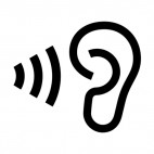 Listening sign, decals stickers