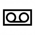 Cassette sign, decals stickers