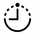 Clock 30 min sign, decals stickers