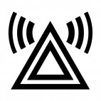 Radio antenna sign, decals stickers