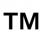 Trademark symbol sign, decals stickers