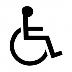 Handicap sign, decals stickers