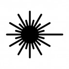 Laser beam sign, decals stickers