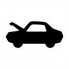 Car hood open sign, decals stickers