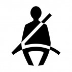 Car seat belt sign, decals stickers