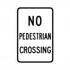No pedestrian crossing sign, decals stickers