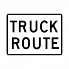 Truck route sign, decals stickers