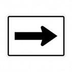 Right direction sign, decals stickers