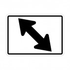 Up left of down right direction sign, decals stickers