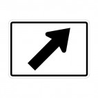 Right exit route sign, decals stickers