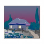 Farm at night, decals stickers