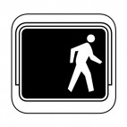 Walk sign , decals stickers