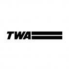 TWA logo, decals stickers