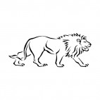 Lion walking, decals stickers