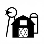 Windmill barn and silo, decals stickers