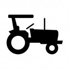 Tractor with roof, decals stickers