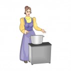 Farmer wife cooking, decals stickers