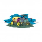 Fertilizer tractor fertilizing, decals stickers