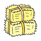 Packed haystacks, decals stickers