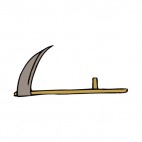 Wooden scythe , decals stickers