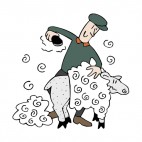Sheep shearing, decals stickers