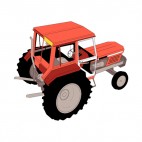 Red tractor, decals stickers