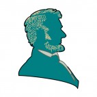 United States Abraham Lincoln portrait, decals stickers