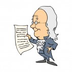 United States Benjamin Franklin with letter, decals stickers