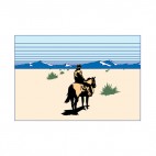 Cowboy in the desert, decals stickers