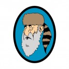 Old Frontier Man portrait, decals stickers