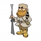 Frontier Man with gun, decals stickers