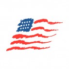 United States flag drawing, decals stickers