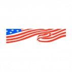 United States flag waving drawing, decals stickers
