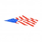 United States flag folded, decals stickers